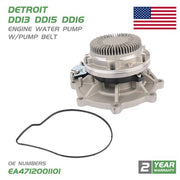 DURAFORCE For Detroit DD13 15 16 Variable Speed Water Pump W/Belt EA4722001601 A4712001101