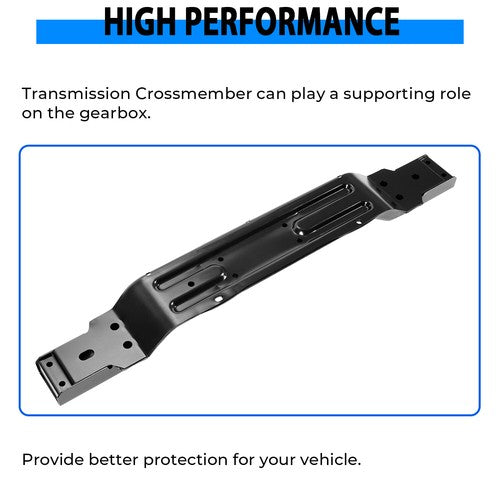 Transmission Crossmember Skid Plate Guard Black for Jeep Grand Cherokee WJ 99-04