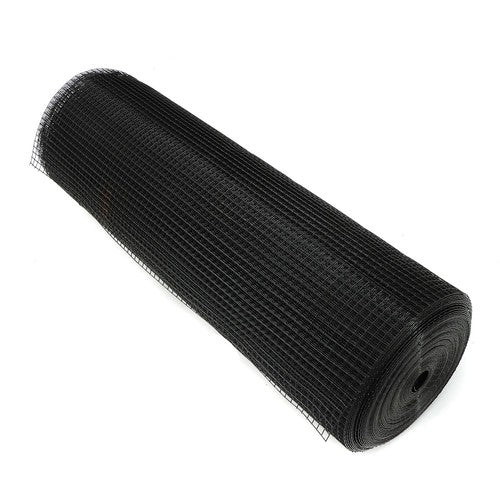 DURAFORCE 1/2inch Hardware Cloth 19 Gauge Black PVC Coated Wire Fencing Garden Fence Roll