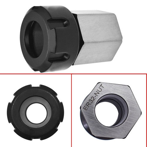 DURAFORCE Hex Collet Block Chuck Holder ER-32 Fit for CNC Lathe Engraving Machine