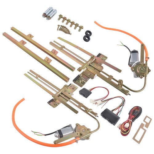 DURAFORCE Flat Glass Electric Power Window Kit with Switch U Wire It 2 Door Kit 7558925