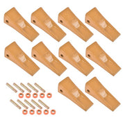 DURAFORCE 10 Sets 1U3202 Digging Bucket Teeth with Pins 8E6208 & Retainers 8E6209 for J200