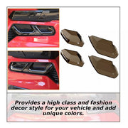 DURAFORCE Rear Tail Light Blackout Lens Kit For Chevy Corvette C7 2014-2019 Smoked Acrylic