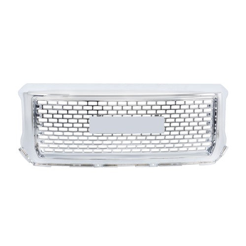 DURAFORCE Compatible For GMC Sierra 1500 2014-2015 Chrome Front Bumper Center Mesh Grille