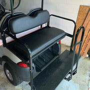 DURAFORCE Black Rear Flip Seat Kit with Grab Bar For 2004-Up Club Car Precedent Golf Cart