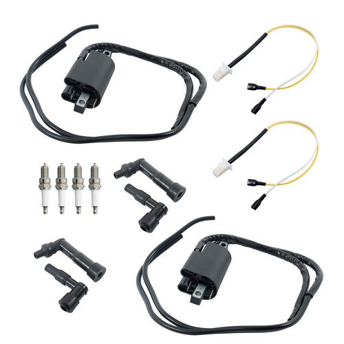 DURAFORCE New Ignition Coil Spark Plug With Cap Kit For Yamaha XJ550 XJ750 1981-83