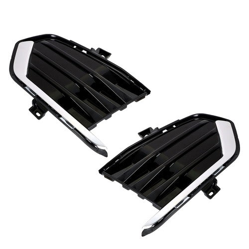 DURAFORCE Fog Lamp Cover For Cadillac XT5 2017-2019 Black New Driver+Passenger Side Front