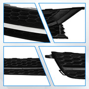 DURAFORCE Front Bumper Lower Grille & Fog Light Bezel Cover LH+RH Fit 2012-2015 VW Passat