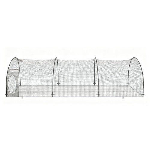 DURAFORCE 22x12x8 FT Softball Baseball Cage Net and Frame Heavy Duty Pitching Cage