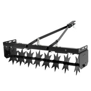 DURAFORCE 32 Inch Tow Behind Spike Aerator Tractor Lawn Soil Aerator w/ Steel Spike Disks