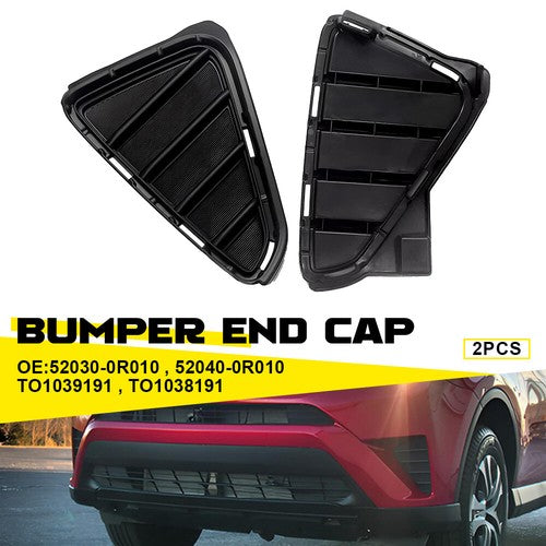 DURAFORCE Front Bumper Fog Light Trim Bezel Cover for 2016 2017 2018 for Toyota RAV4