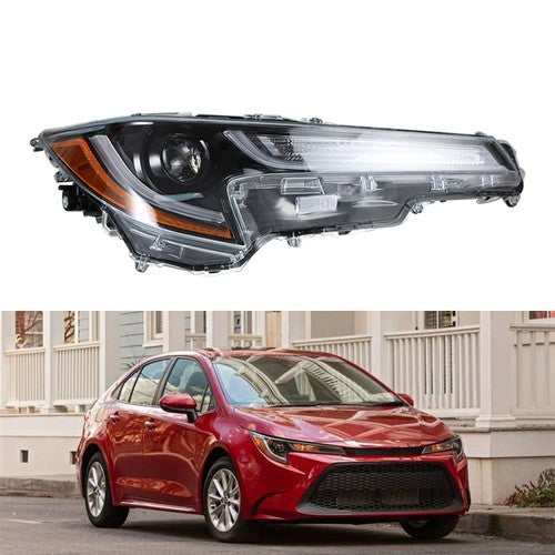 DURAFORCE Headlight Replacement Fit For Toyota Corolla 2020-2021 Right Side Lens Halogen