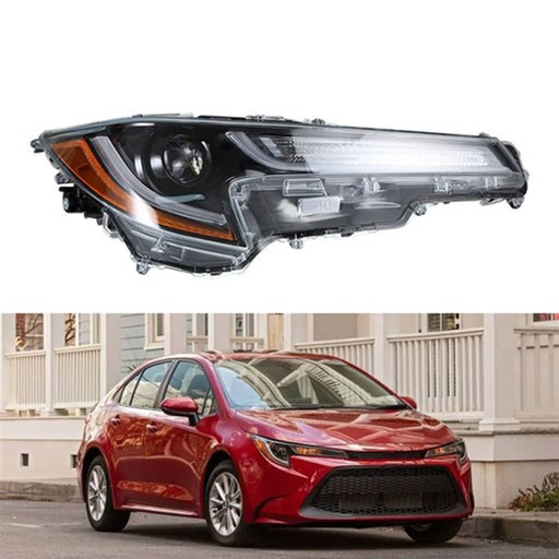DURAFORCE Headlight Replacement Fit For Toyota Corolla 2020-2021 Right Side Lens Halogen