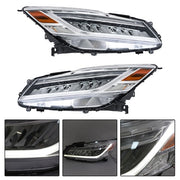 DURAFORCE Headlights Fit For Honda Accord Sedan 2016-2017 Projector LH & RH Pair Set LED