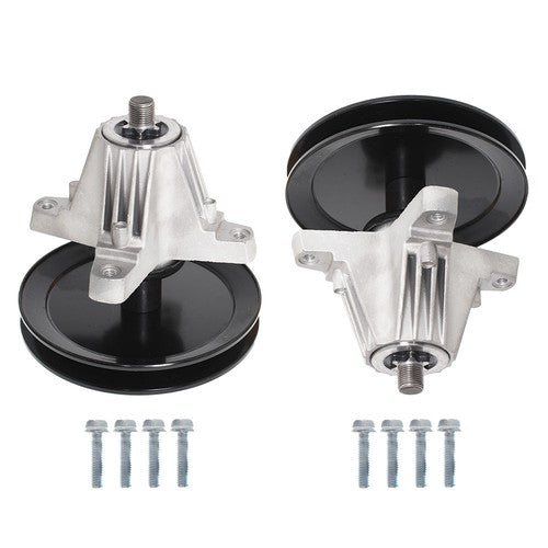 DURAFORCE 2pc Spindle Assembly For MTD Lt46 LX46 46" Deck 918-06977A 618-06977 618-06977A