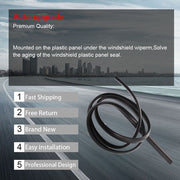 DURAFORCE Universal Car Front Under Windshield Panel Sealed Trim Moulding Rubber Strips