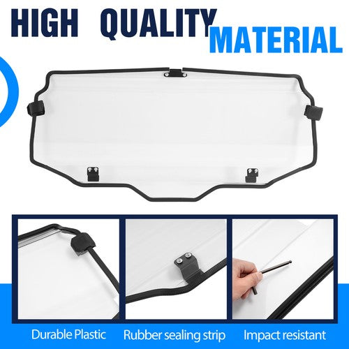 Clear Rear Windshield Back Window for Honda Talon 1000X-4 2020 2021 2022 2023