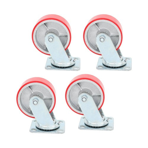 DURAFORCE 5"X 2" Heavy Duty Casters -Polyurethane Caster with Capacity up to 3200 LBS