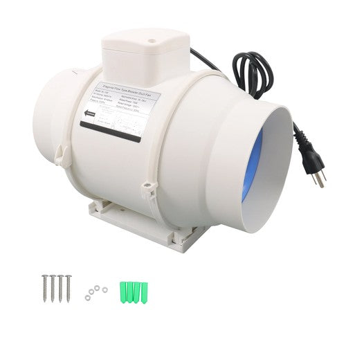 DURAFORCE 6 Inch Inline Duct Fan - 400 CFM Ventilation Exhaust Fan for Duct Vent Bathroom