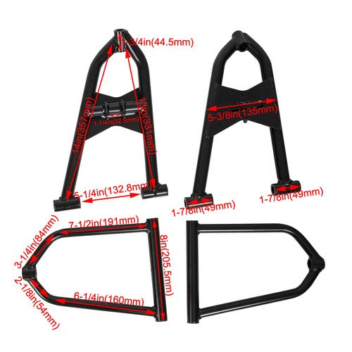 DURAFORCE Front Upper+Lower Control A Arm+2+1 Wider Extender for Yamaha Banshee 350 YFZ350