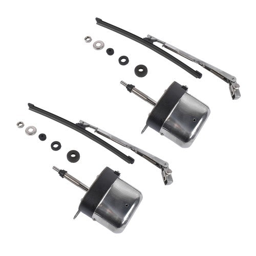 DURAFORCE Stainless Windshield Wiper Motor Kit Street Hot Rod Universal Boat For Chevy 12V