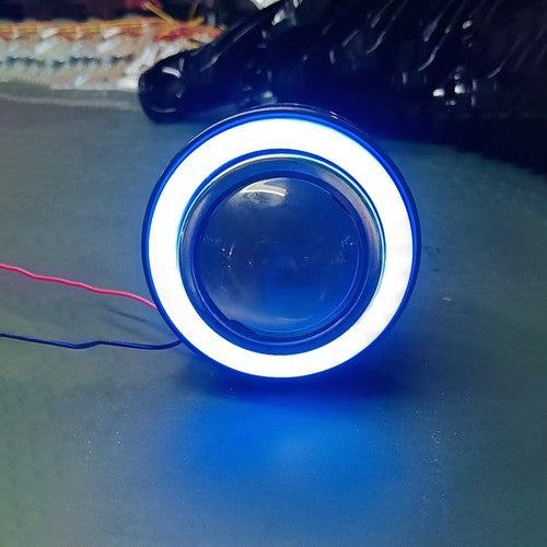 DURAFORCE Fit 2016-2021 Honda Civic Blue LED DRL Projector Angel Eye Halo Fog Lights Lamps
