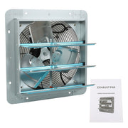 DURAFORCE 14" Shutter Exhaust Fan Wall Mounted Blades Ventilation Fan for Garage,Attic