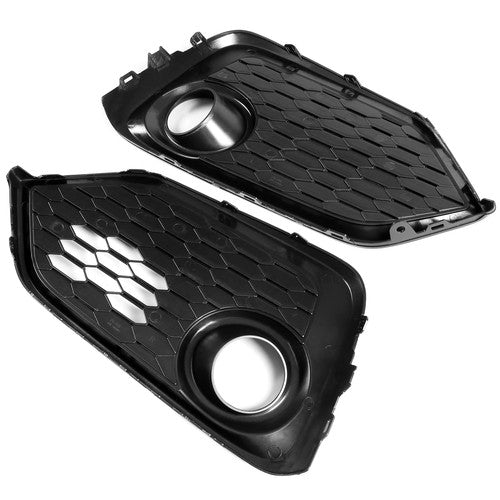 DURAFORCE Driver + Passenger Side Fog Light Lamp Cover For Honda Civic Hatchback 2017-2019
