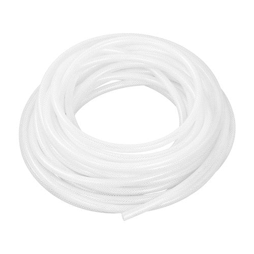 DURAFORCE Plastic Vinyl Tubing 50 ft High Pressure Clear Braided Hose 1/4" ID × 7/16" OD