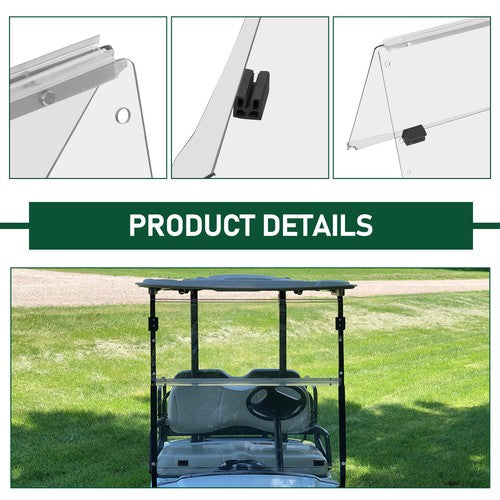 DURAFORCE For Yamaha G29 DRIVE Clear Windshield Folding (07-16) NEW ITEM Golf Cart Part