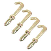 DURAFORCE 4 Pack 5/16 Inch G70 Mini J Hook Hook 5400 Lbs Working Load Limit Towing Hooks