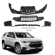 DURAFORCE New Front Bumper&Grill&Fog Lamp Cover&Bracket For Chevrolet Traverse 2018-2020