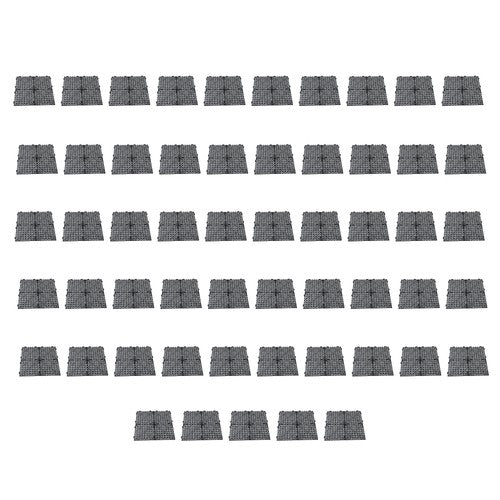 DURAFORCE 55PCS 12x12" Interlocking Drainage Floor Tiles Modular Interlocking Tile Black