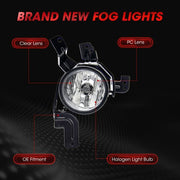DURAFORCE Fog Light Assembly Fit For 2007 2008 2009 Honda CRV Switch And Wiring Kit Clear