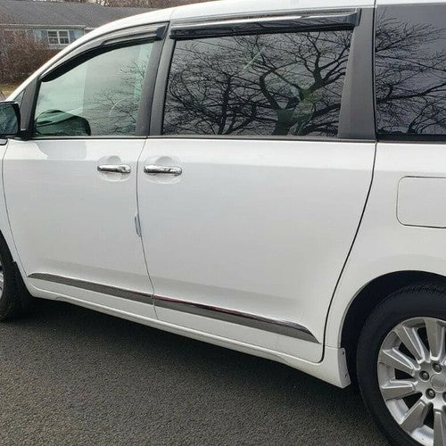 4 Pcs Outside Door Body Side ABS Molding Chrome Trim for Toyota Sienna 2011 2020