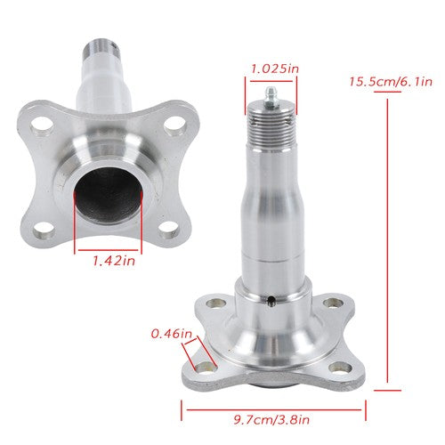 DURAFORCE 1PC For Weld-On 2.375" Round Spindle W/ Brake Flange Trailer Axle #84 3500lb