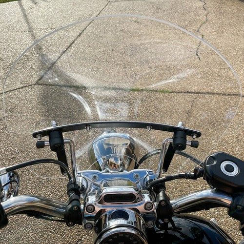 19x17 Inch Motorcycle Clear Front Windshield for Harley Honda Magna Shadow Spirit