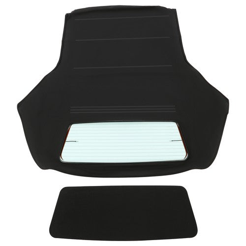 DURAFORCE Black Convertible Soft Top Clear Heated Glass Window For BMW 3 Series E46 00-06