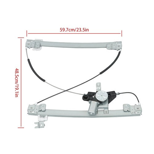 DURAFORCE For Nissan Pathfinder 2013-2021 Power Window Regulator w/ Motor Front Right
