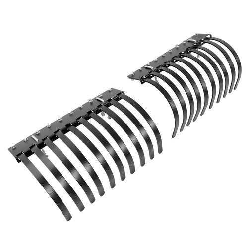 DURAFORCE 60 Inch Landscape Rake Rock Rake Pine Straw Rake 20 Tines For Tractor ATV UTV
