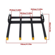 DURAFORCE 2500lbs 42" Clamp on Heavy Debris Fork for Tractor Skid Steer Buckets Universal