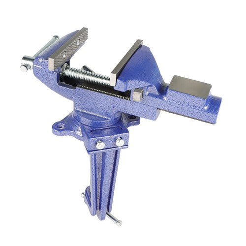 DURAFORCE 2-In-1 Bench Vise for Workbench 3.2"- Multi-Functional Portable 360° Swivel Base