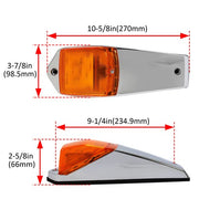 DURAFORCE 5 Cab Roof Marker Lights For Freightliner heavy duty Truck 31 LED Amber Chrome