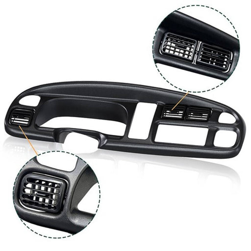 DURAFORCE Dash Board Bezel Cover Instrument With Vents For 1998-2002 Dodge Ram 1500 2500 3500
