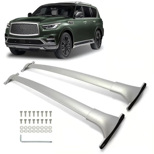 DURAFORCE Aluminum Roof Rack Cross Bars Luggage Carrier For Infiniti QX56 11-13 QX80 14-24