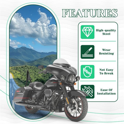 DURAFORCE 28" Passenger Backrest Sissy Bar For Harley CVO Road King Street Glide 2009-2025