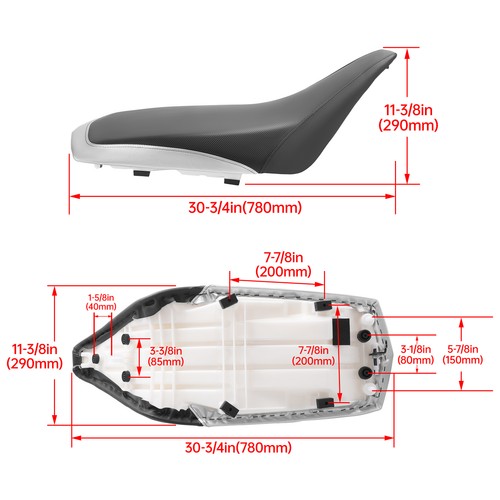DURAFORCE Complete Seat For Yamaha Raptor 660R 2001 2002 2003 2004 2005 #5LP-24710-00-00