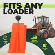 DURAFORCE Tractor Bucket Protector Ski Edge Tamer Protector Snow Leaf Removal Orange Steel