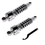 DURAFORCE Pair 11.75" Chrome Rear Shocks For Harley Sportster XL 883 1200 FXR Street Glide