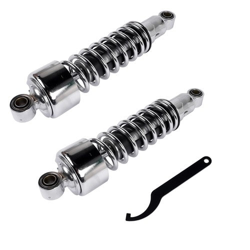 DURAFORCE Pair 11.75" Chrome Rear Shocks For Harley Sportster XL 883 1200 FXR Street Glide
